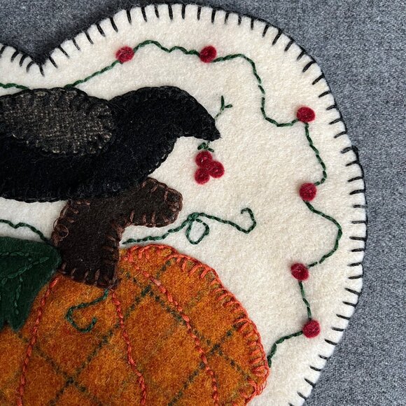 Vintage Hand Stitch Patch Work Heart Decorative Decor Pumpkin Bird Lights - Picture 3 of 7